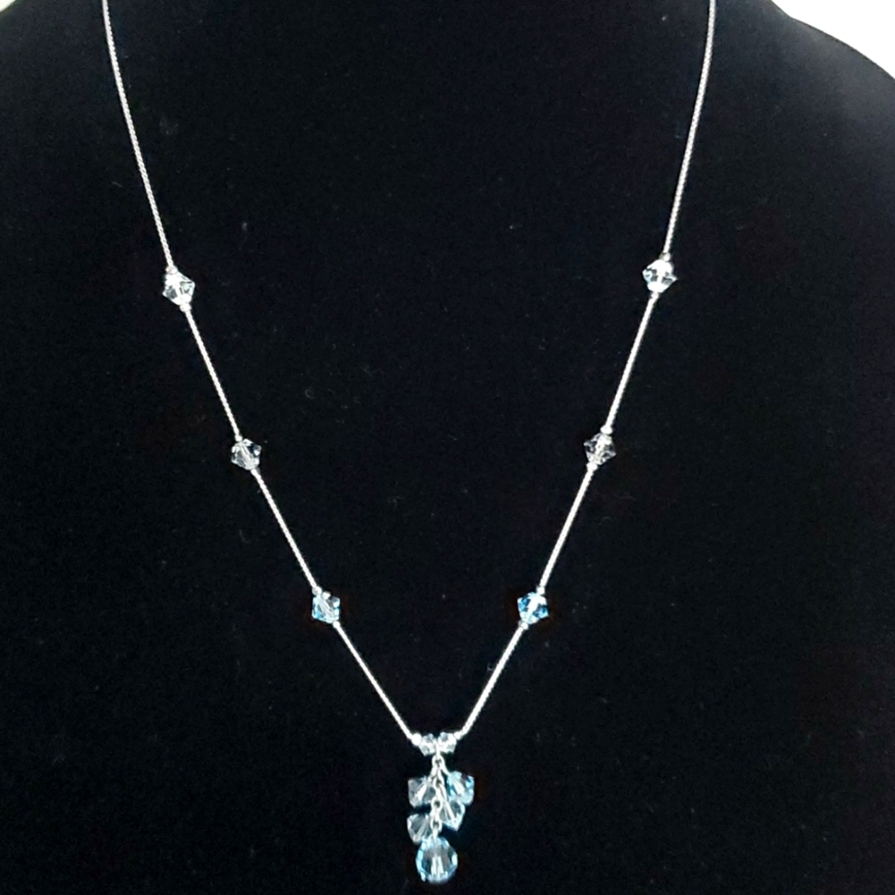 Blue crystals necklace